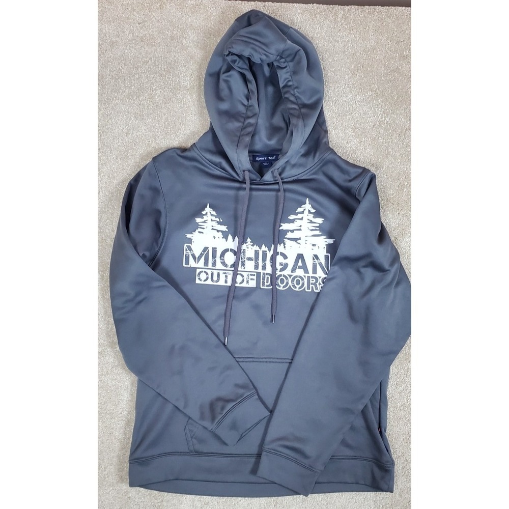 Sport-Tek Women's Pullover‎ Hoodie Size Small Gray Long Sleeve Michigan